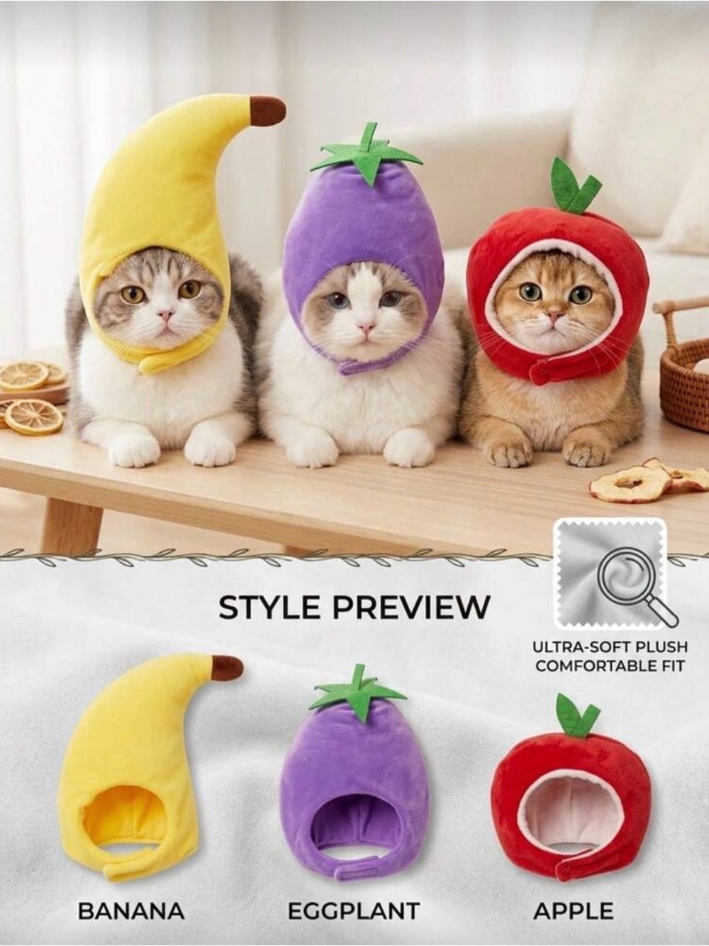 Pet Halloween fruit/Veggie Head wear